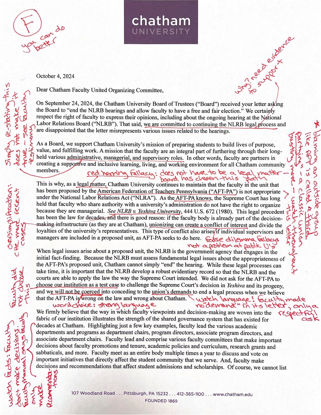 Board response to our open&nbsp;letter